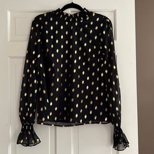 Pomander Place Sheer Black Blouse